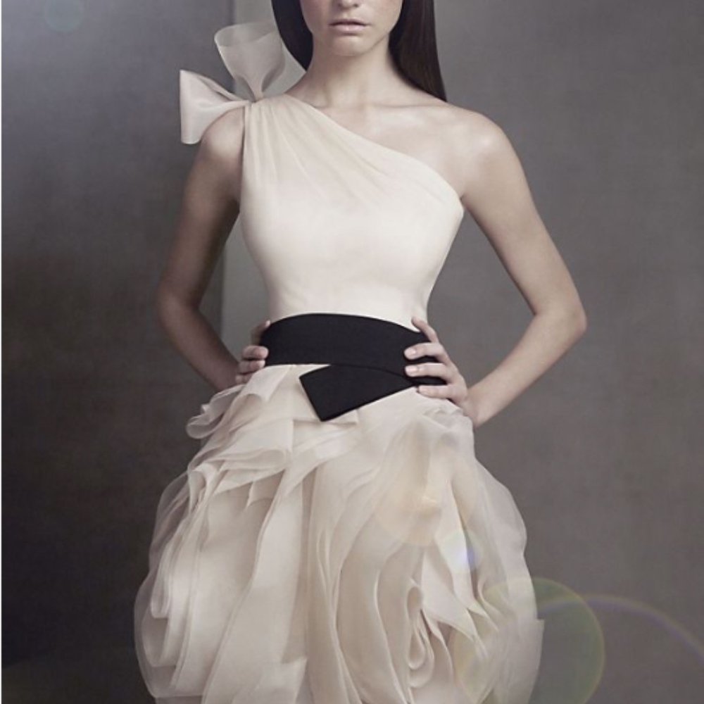 Vera Wang One Shoulder Organza Bridesmaid Dress